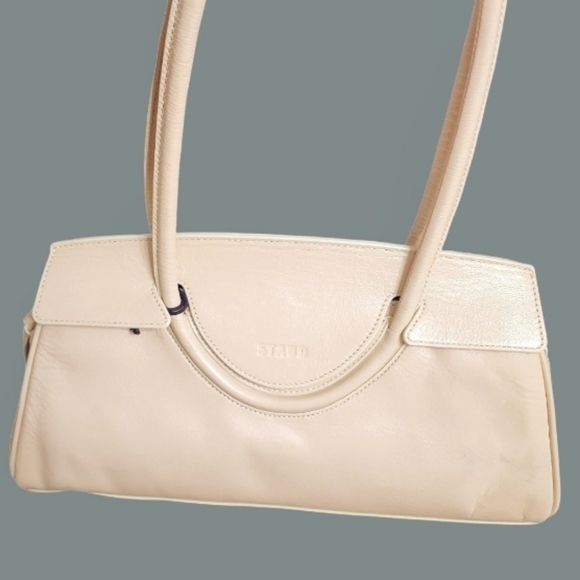 Staud Maude Leather Shoulder Bag - Cream
